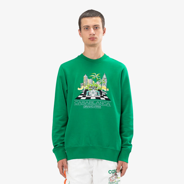 Finish Line Embroidered Sweatshirt Green