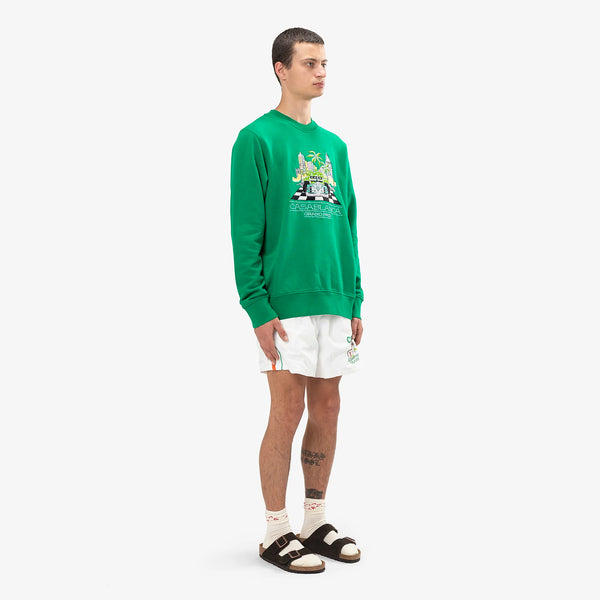 Finish Line Embroidered Sweatshirt Green