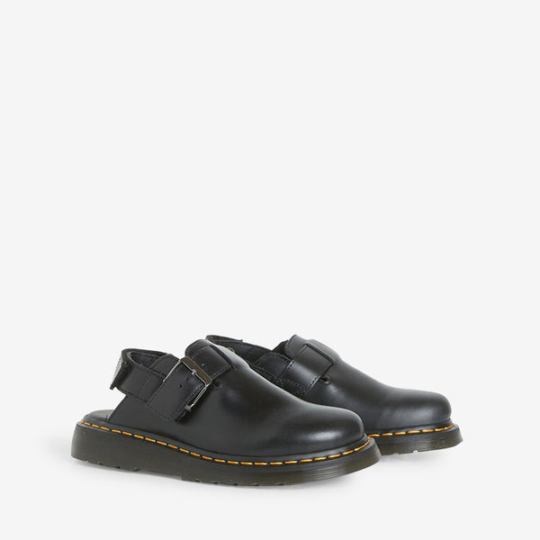 Jorge II Brando Leather Sling Back Mule Black