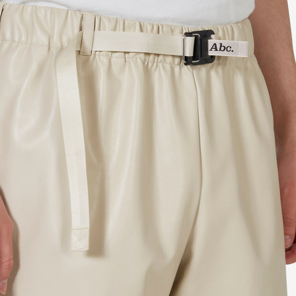 Abc. 123. Faux Leather Work Shorts Feldspar Ecru Shorts