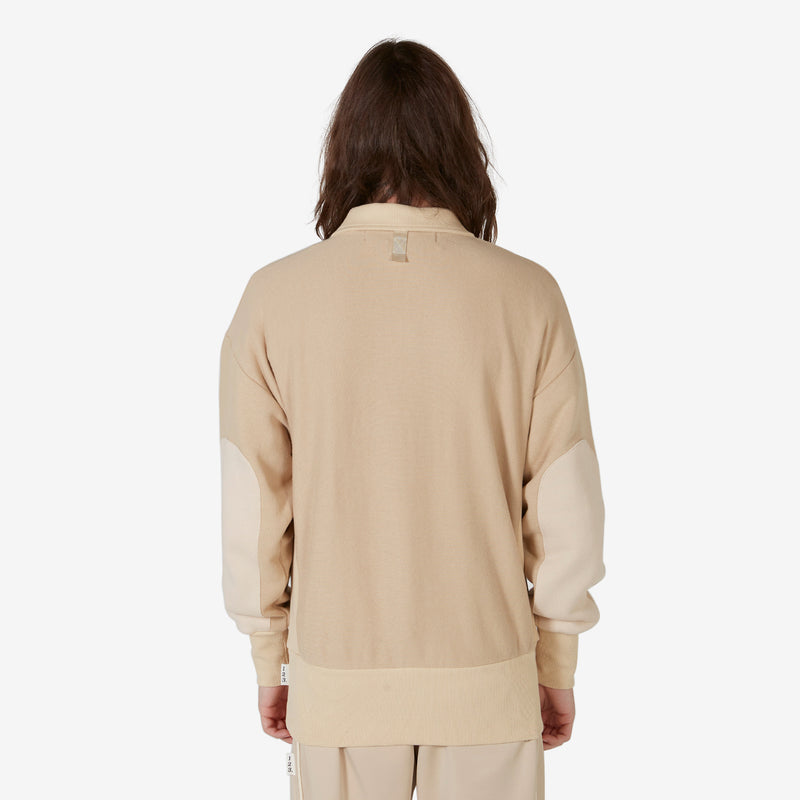 Abc. Tri-Tone Quarter Zip Feldspar Ecru