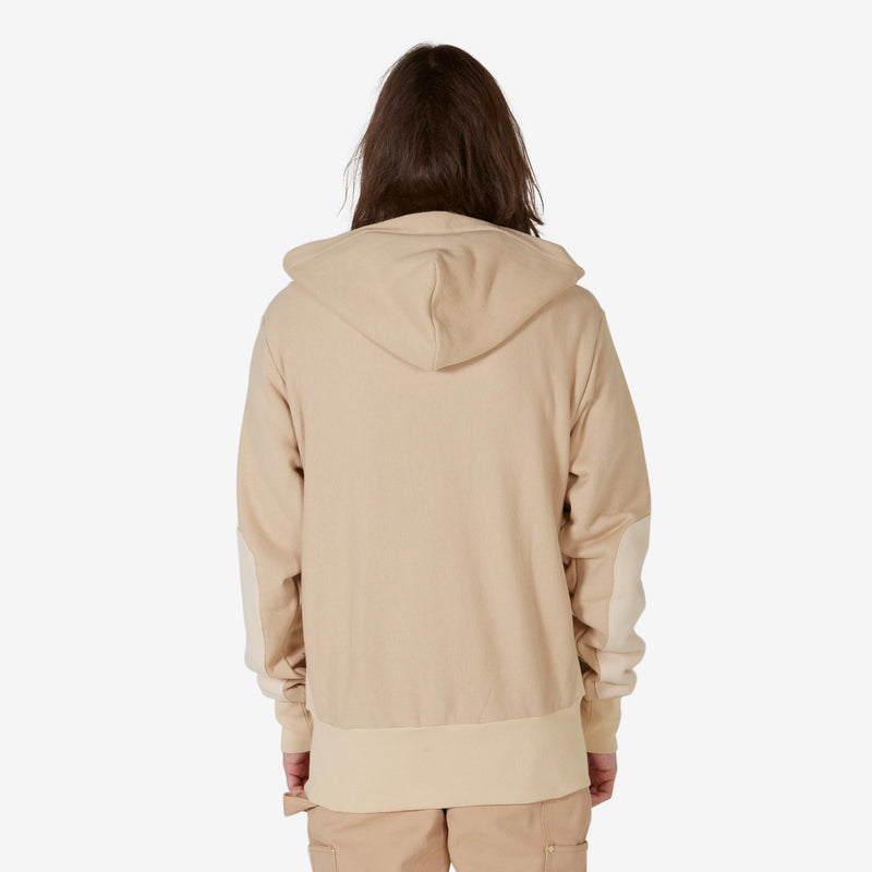 Abc. 123. Tri-Tone Zip Up Hoodie Feldspar Ecru