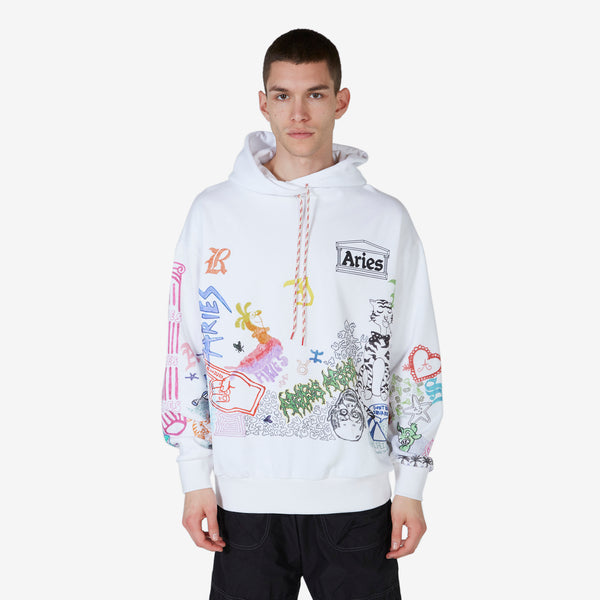 Doodle Hoodie White