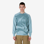 Sunbleached Cross Grain Temple Sweatshirt Grey | Blue