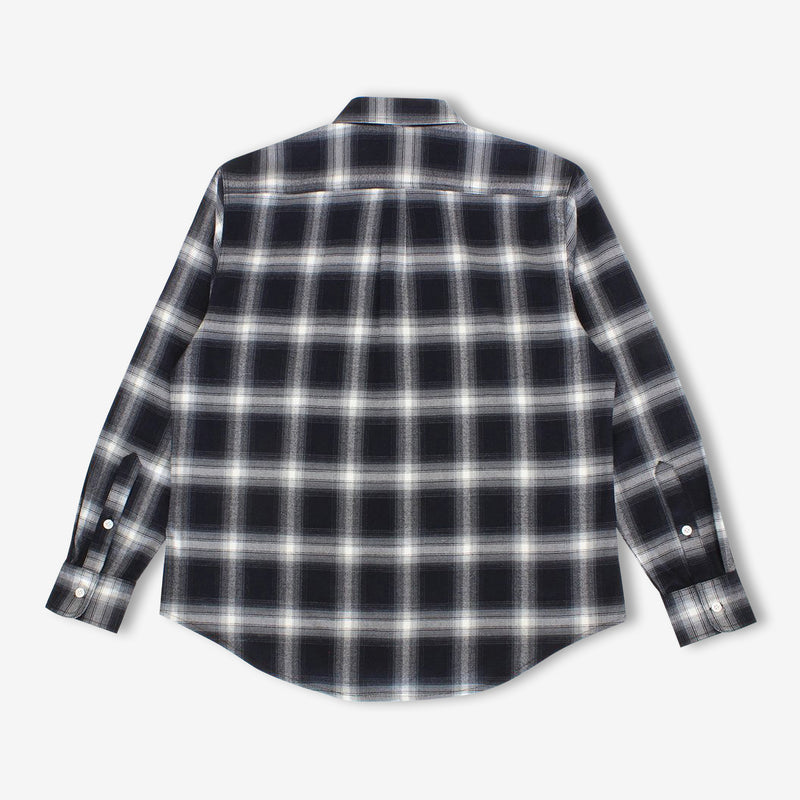 Gonzo Flannel Shirt Dark Navy | White