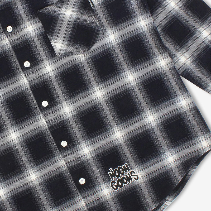 Gonzo Flannel Shirt Dark Navy | White