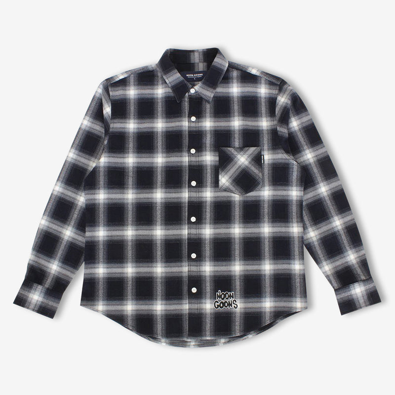 Gonzo Flannel Shirt Dark Navy | White