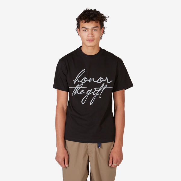 HTG Script Short Sleeve T-Shirt Black