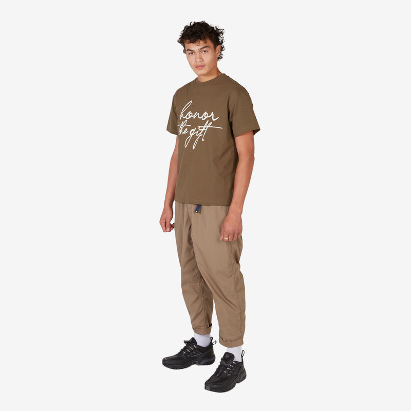 HTG Script Short Sleeve T-Shirt Olive