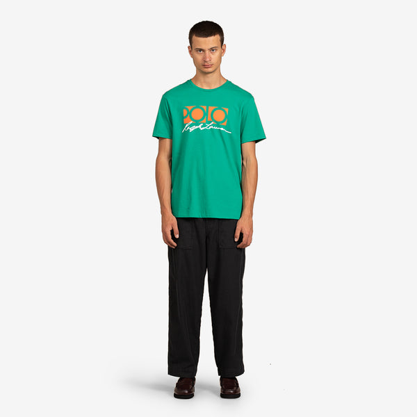 Custom Fit Logo-Print Jersey T-Shirt Green