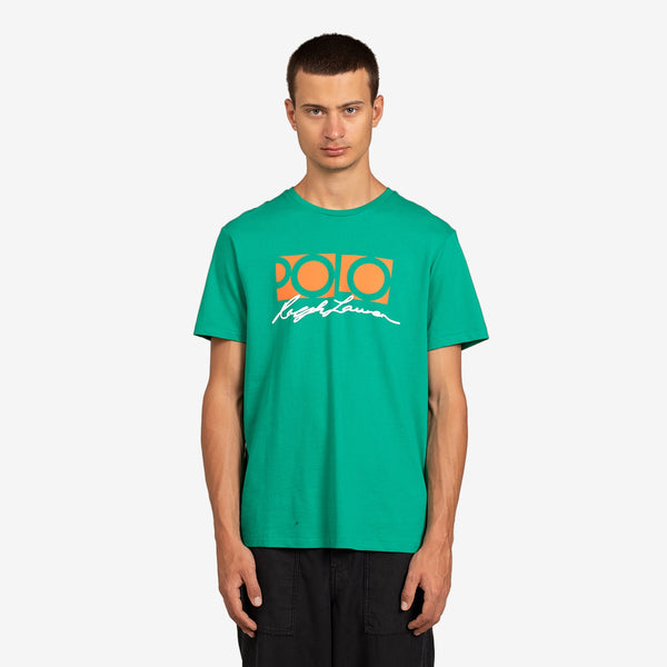 Custom Fit Logo-Print Jersey T-Shirt Green