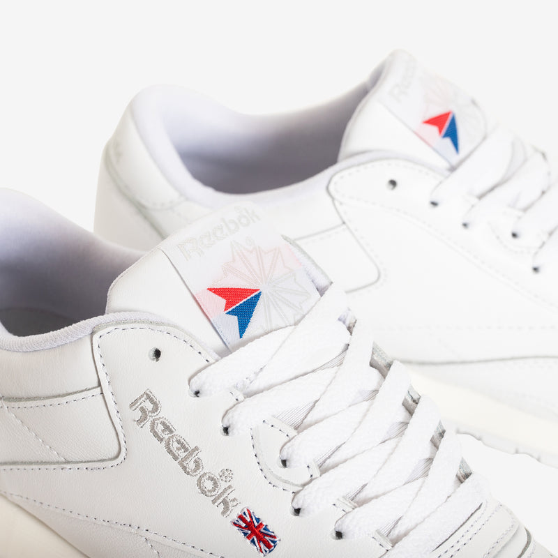Classic Leather Plus Footwear White | Pure Grey | Vector Red