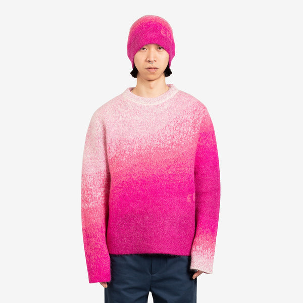 Gradient Crewneck Sweater Pink