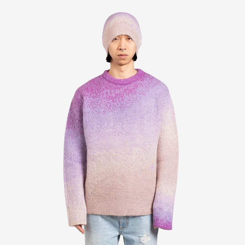 Gradient Crewneck Sweater Purple