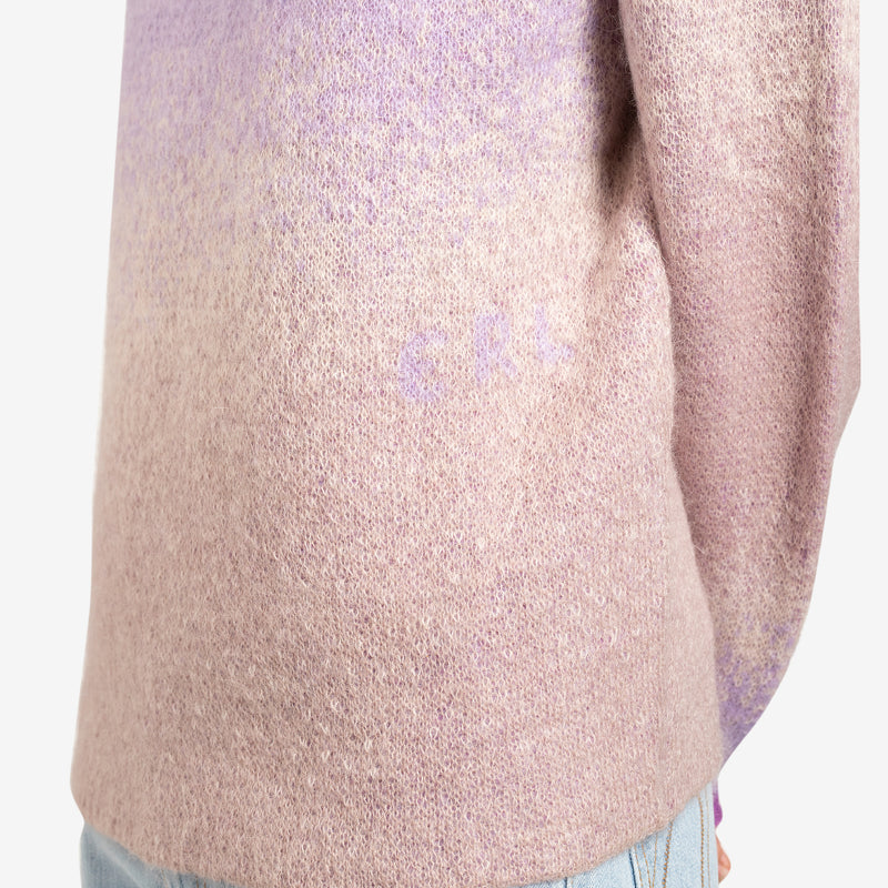 Gradient Crewneck Sweater Purple