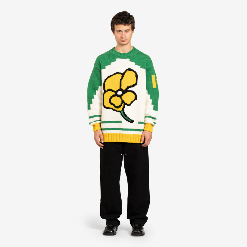 Oversized 'Kenzo Poppy' Jumper Grass Green Jumpers