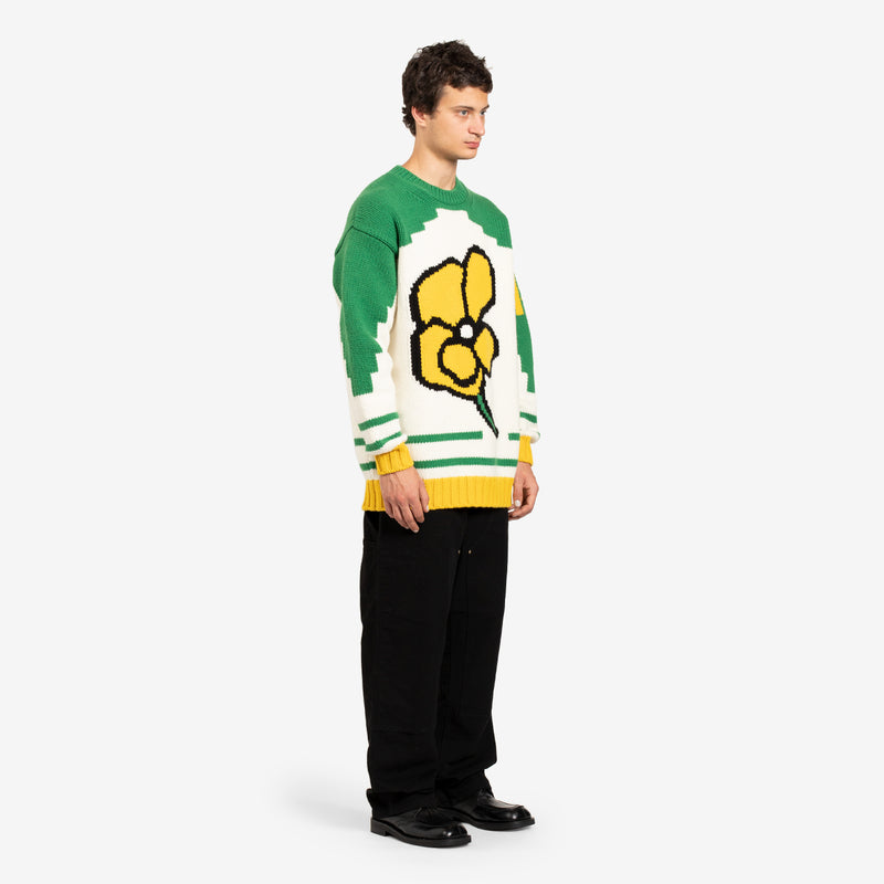Oversized 'Kenzo Poppy' Jumper Grass Green Jumpers