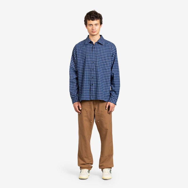 Bush Shirt Blue Plaid