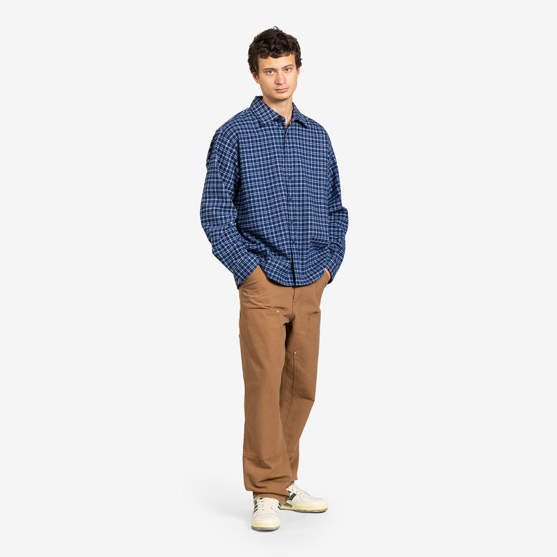 Bush Shirt Blue Plaid