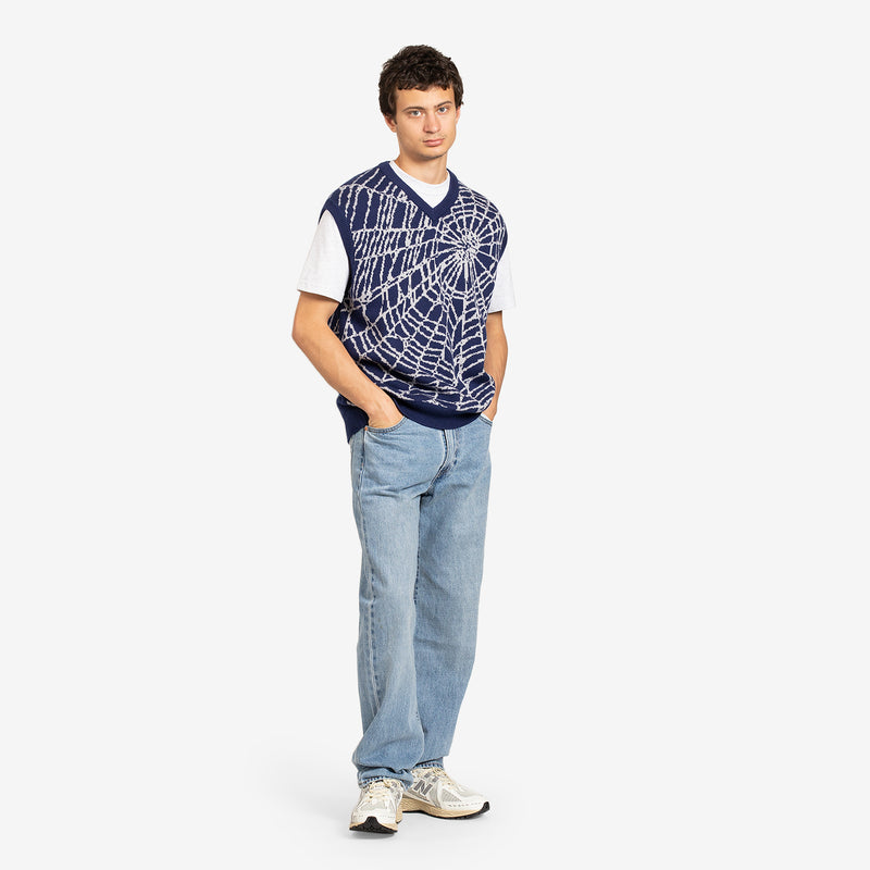 Web Knit Vest Blue