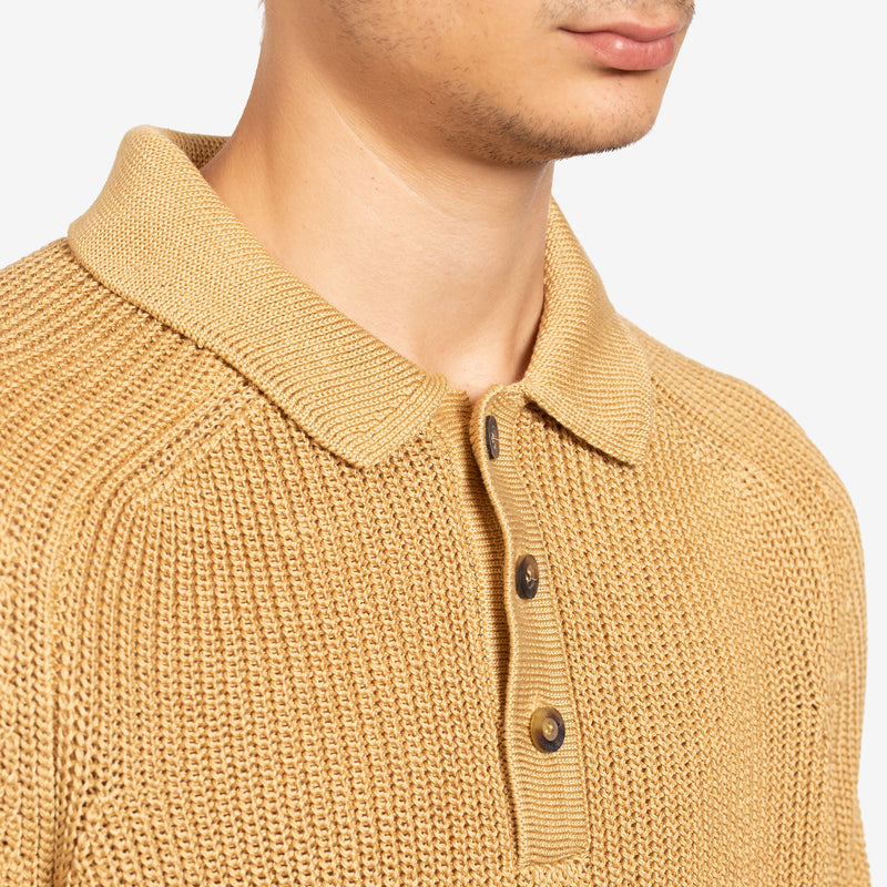 Long Sleeve Slouchy Polo Boulder