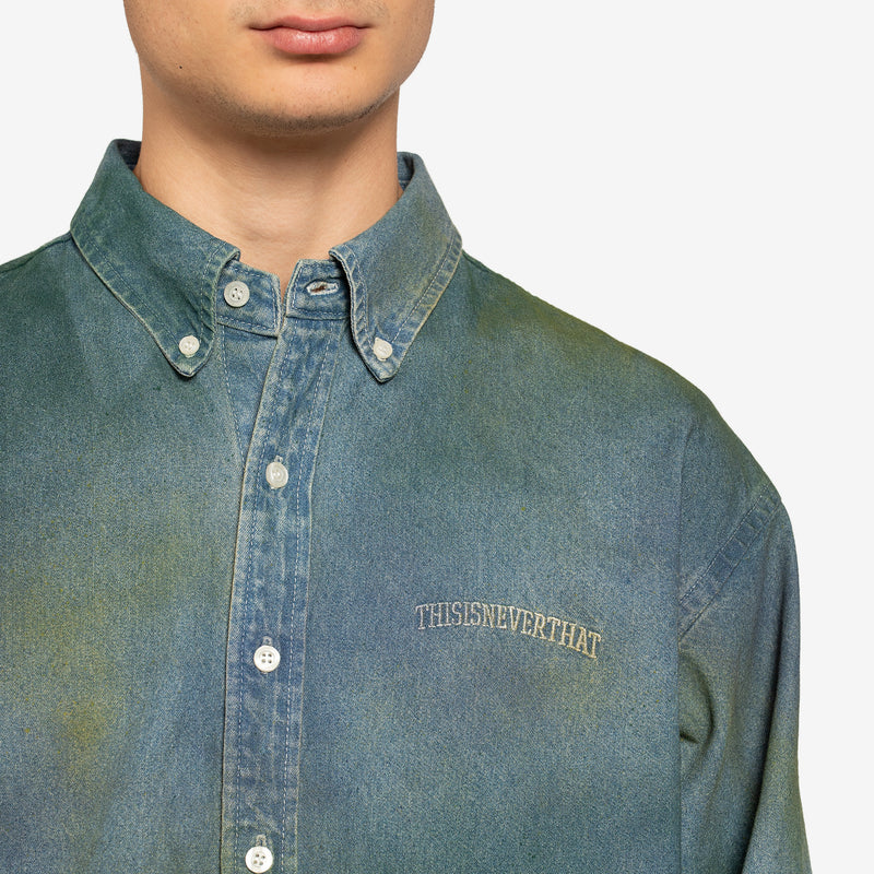 Spray Painted Denim Shirt Multi