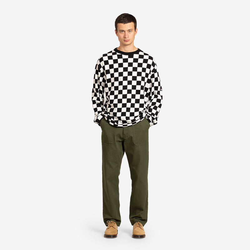 Checkerboard Sweater Black | White