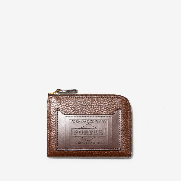 Glaze Multi Zip Wallet Brown
