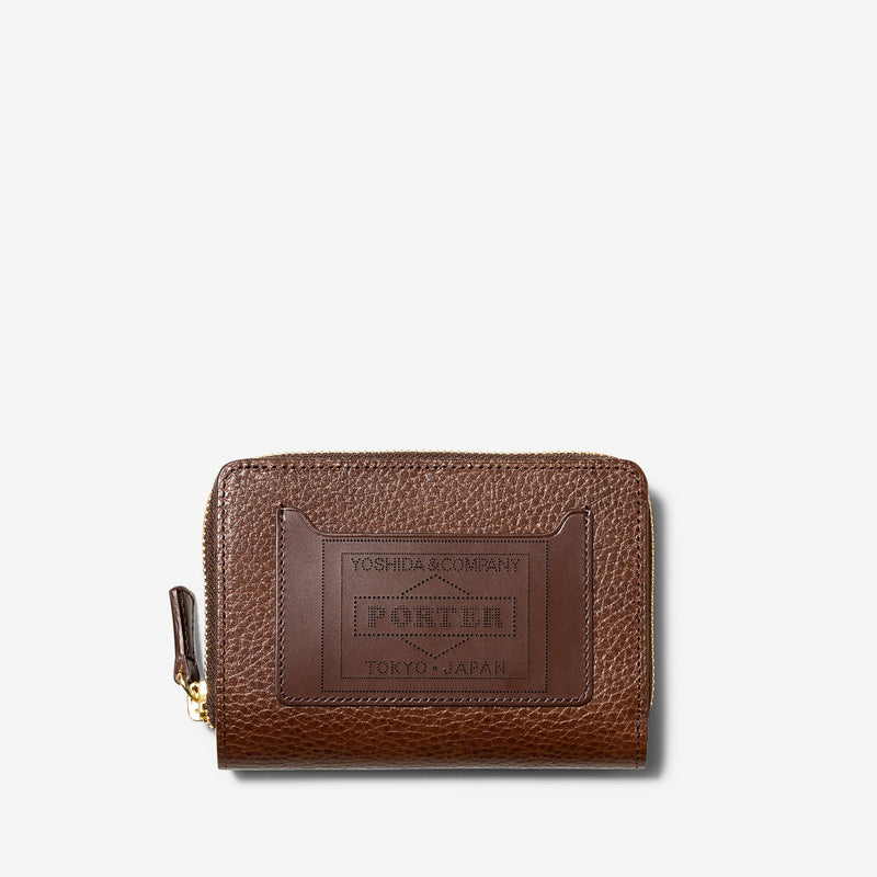Glaze Zip Wallet Brown