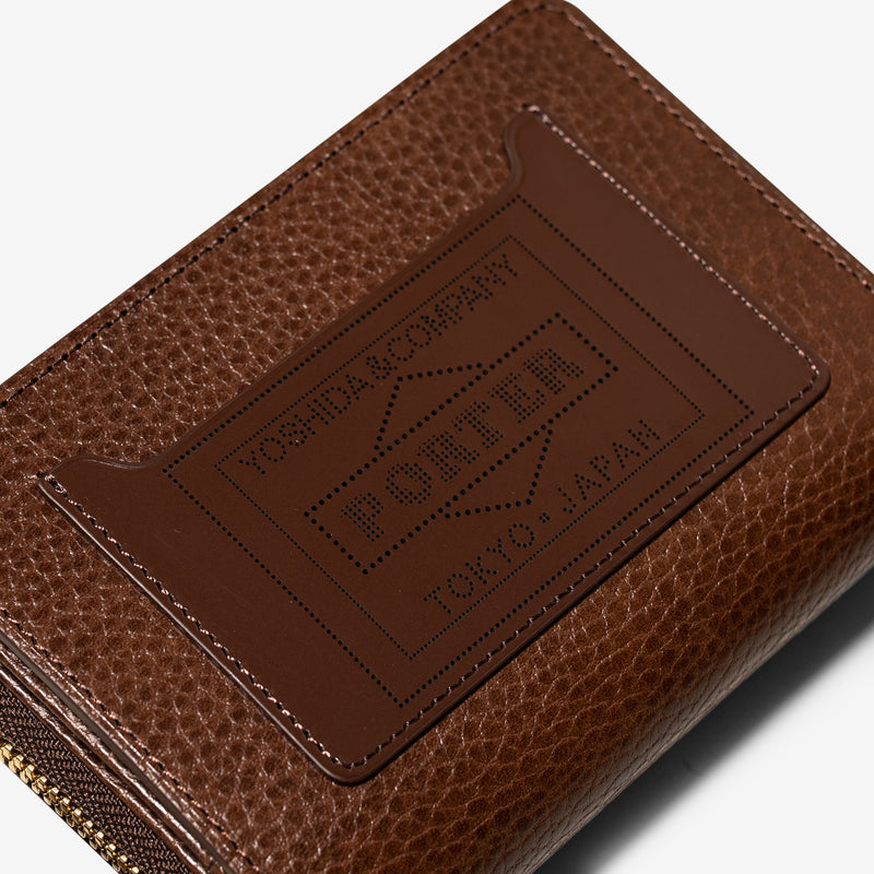 Glaze Zip Wallet Brown