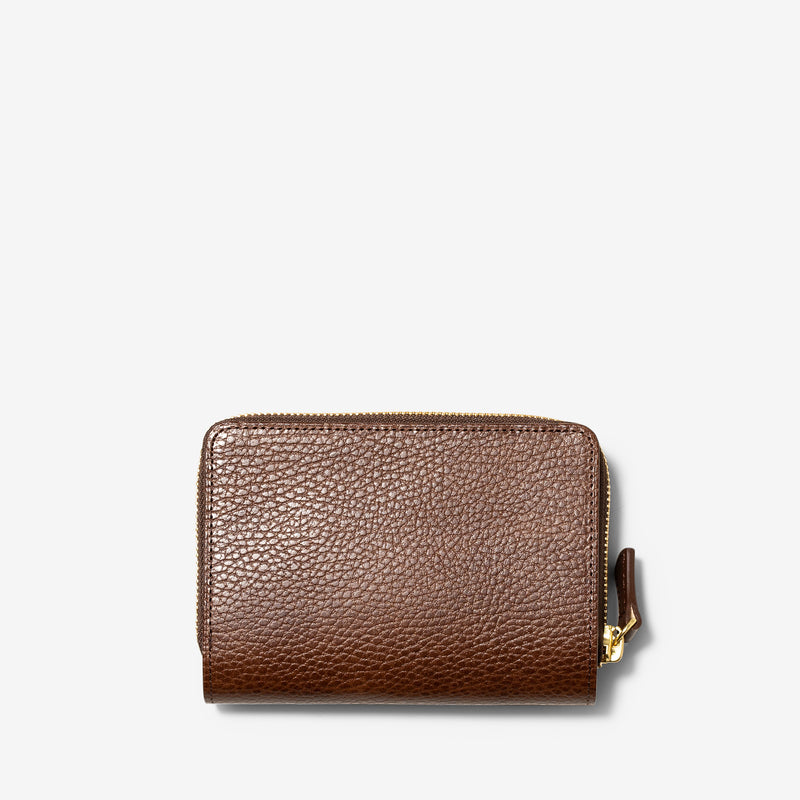 Glaze Zip Wallet Brown