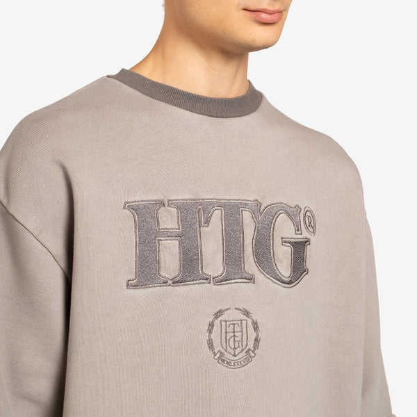 Studio Embroidered Crewneck T-Shirt Grey