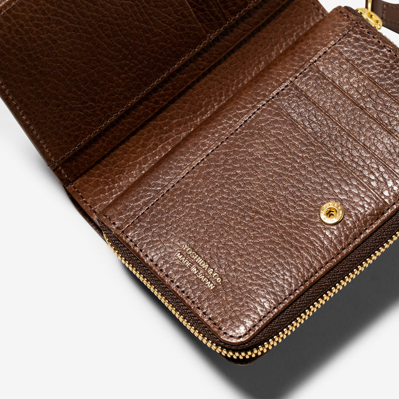 Glaze Zip Wallet Brown