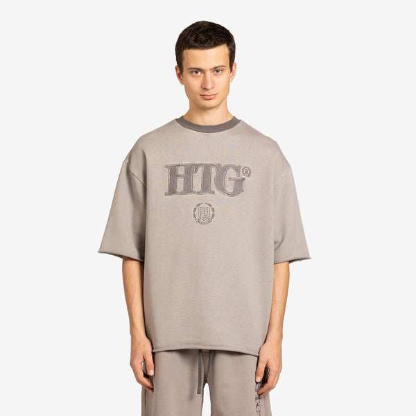 Studio Embroidered Crewneck T-Shirt Grey