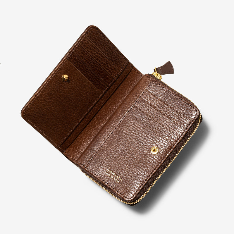 Glaze Zip Wallet Brown