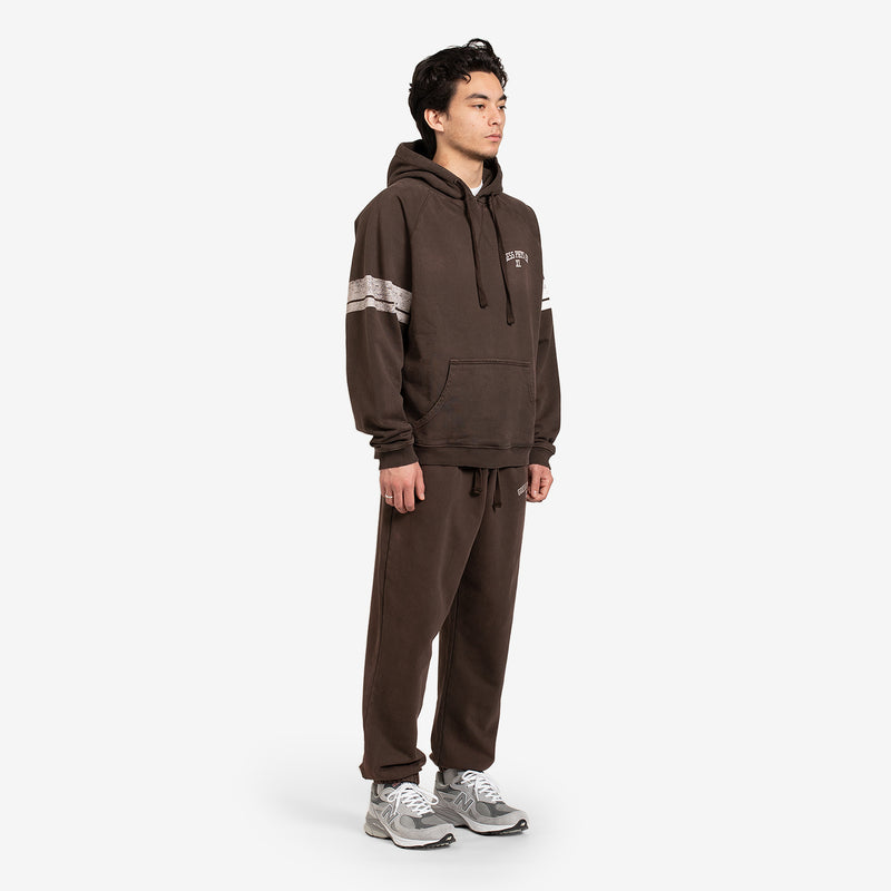 Eli Russell Linnetz Washed Hoodie Brown Espresso