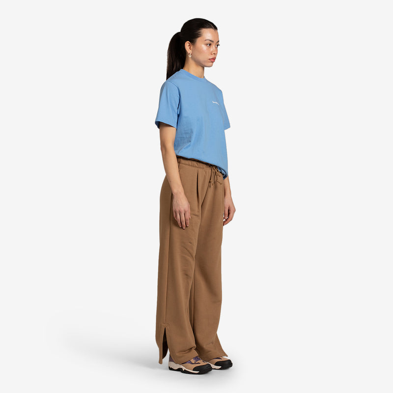 Women's High Waisted Fleece Open-Hem Pant Dk Driftwood | Hemp