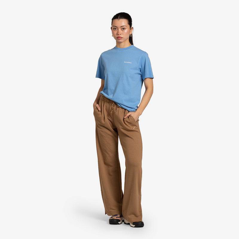 Women's High Waisted Fleece Open-Hem Pant Dk Driftwood | Hemp