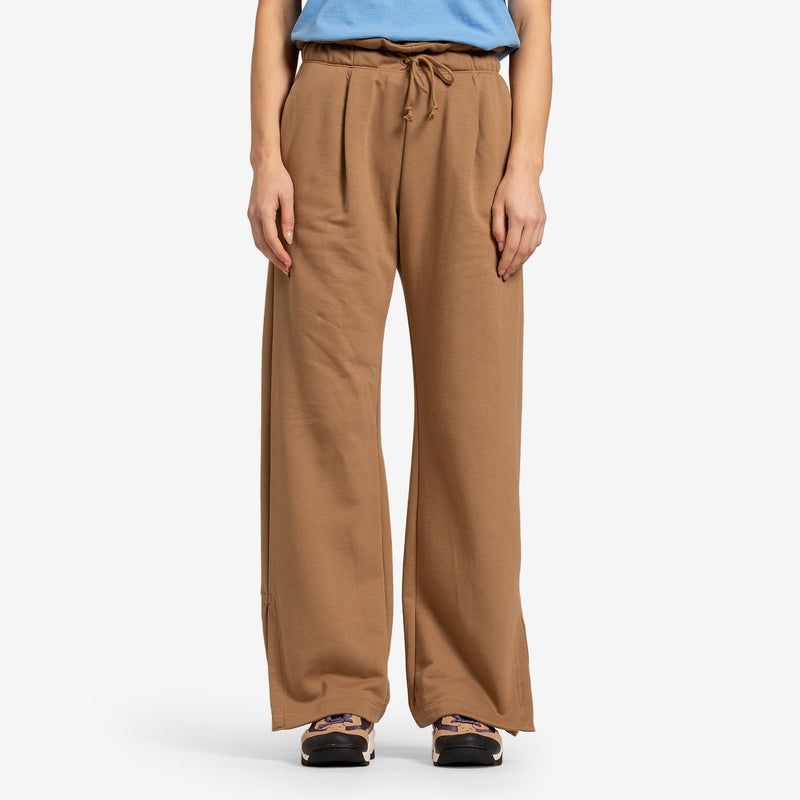 Women's High Waisted Fleece Open-Hem Pant Dk Driftwood | Hemp