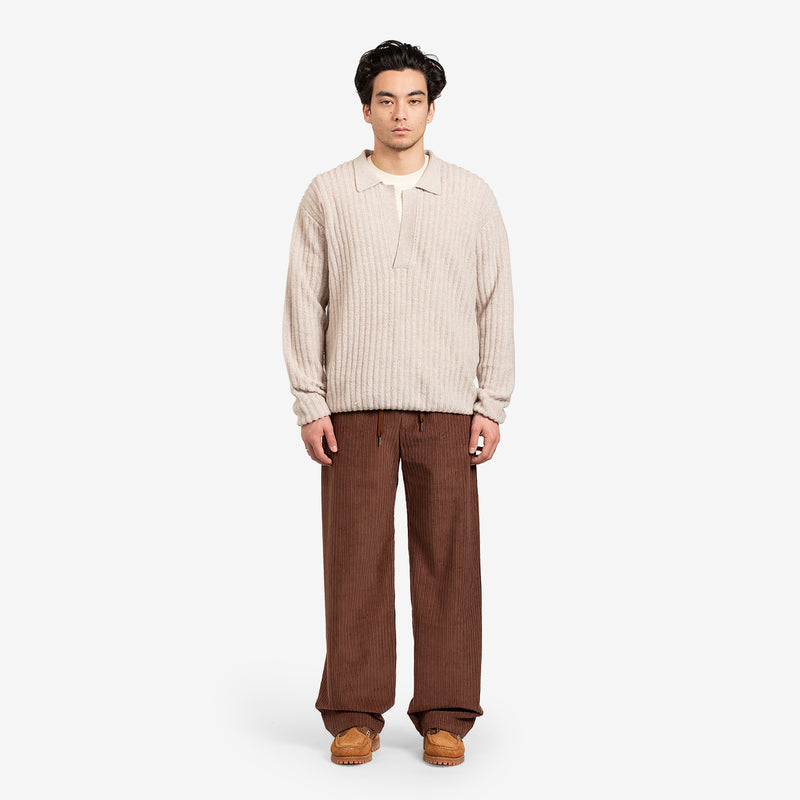 Nikiski Knit Polo Beige Melange