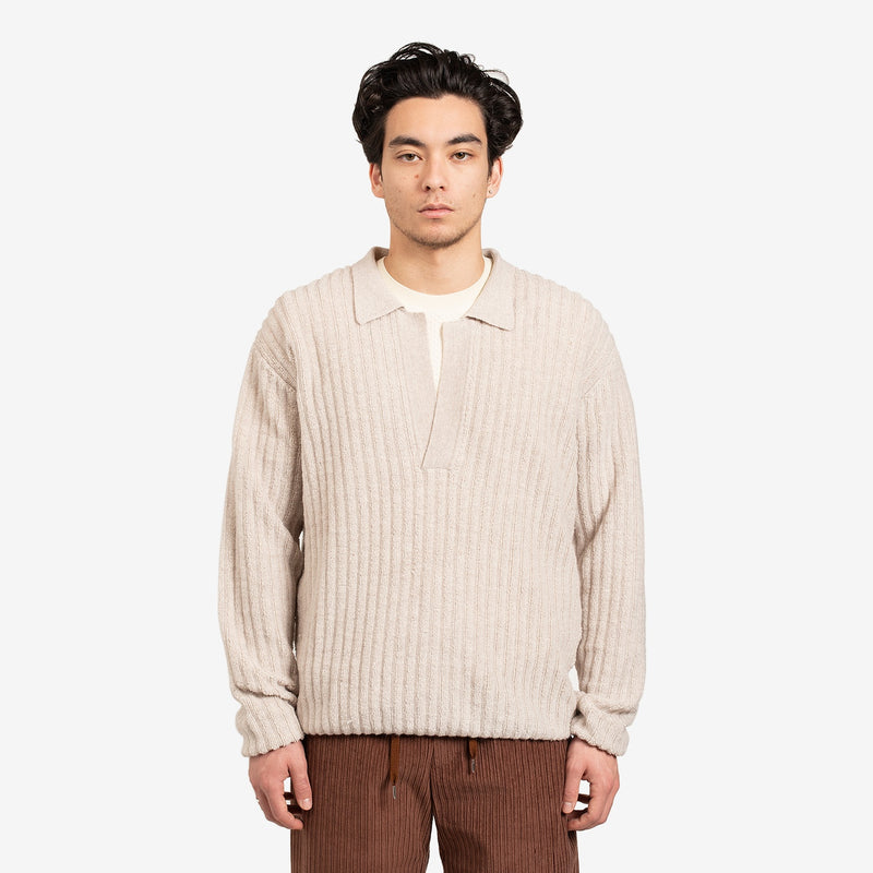 Nikiski Knit Polo Beige Melange