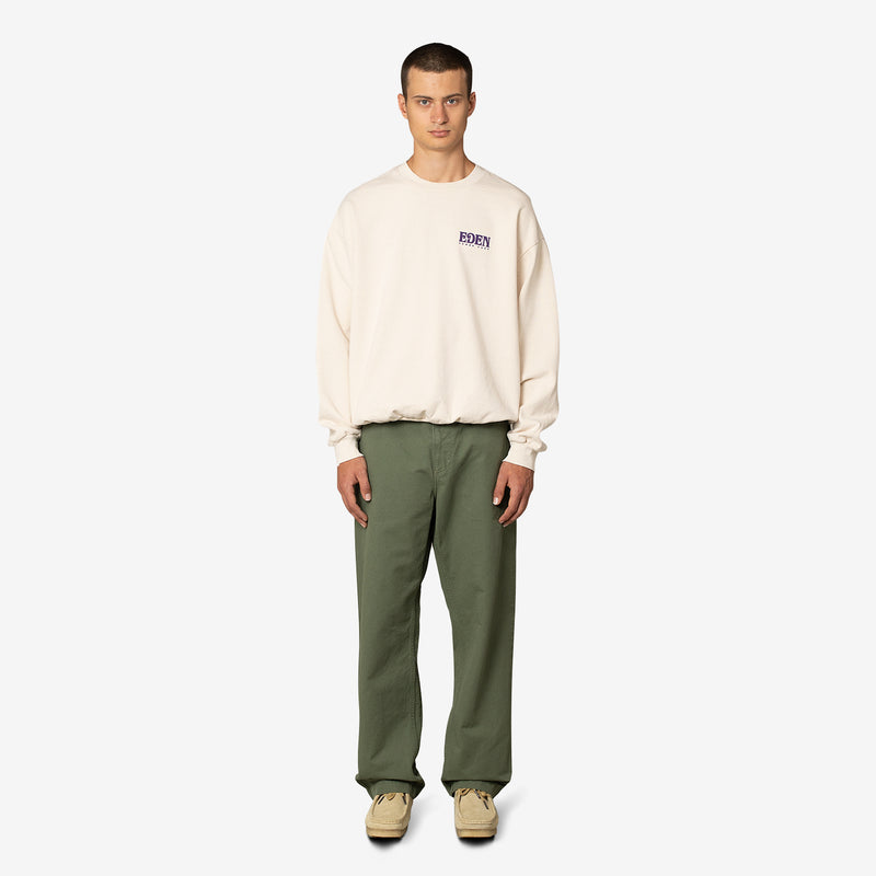 Eden Recycled Crewneck Beige | Navy
