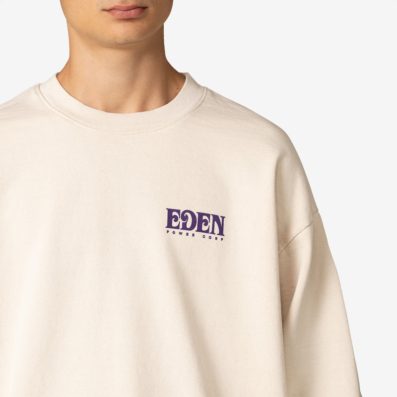 Eden Recycled Crewneck Beige | Navy