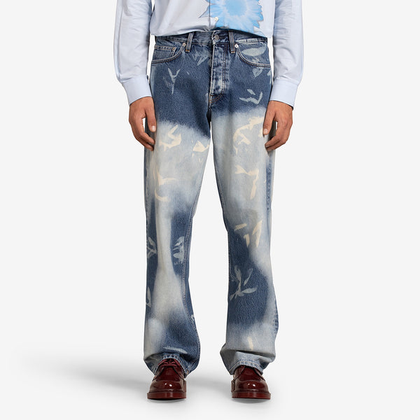 Loose Denim Bleached Splash
