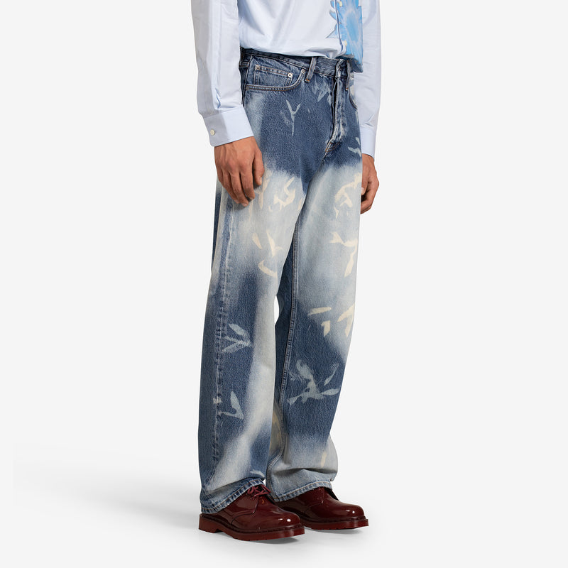 Loose Denim Bleached Splash