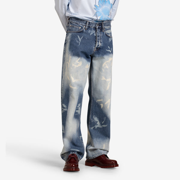 Loose Denim Bleached Splash