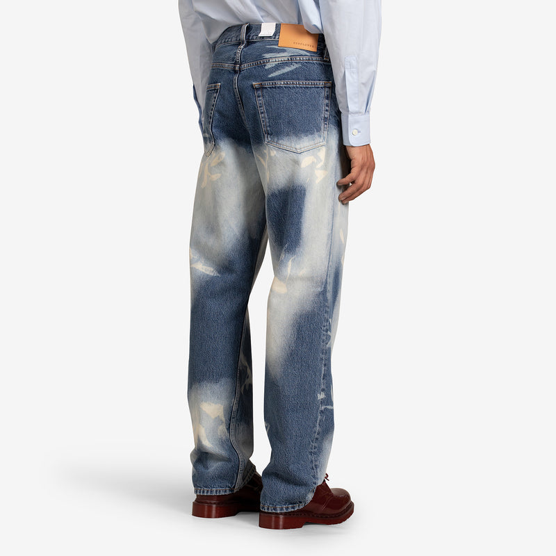 Loose Denim Bleached Splash