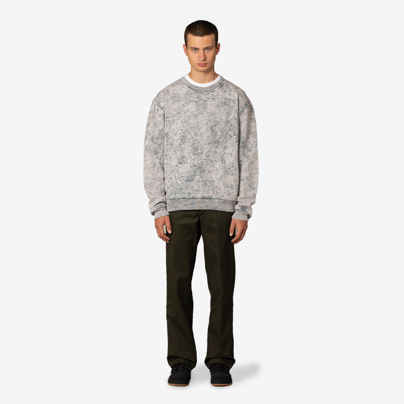 Distressed Crewneck Grey Acid