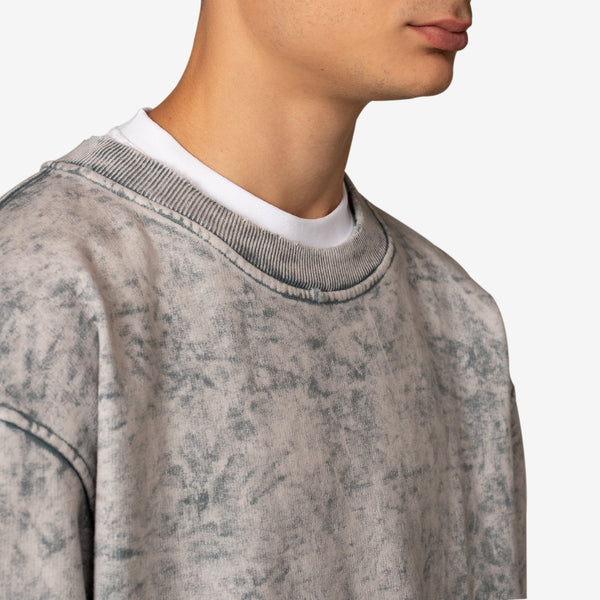 Distressed Crewneck Grey Acid