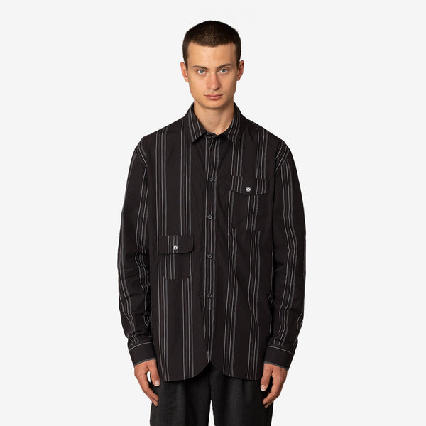 Army Shirt Dark Stripes Black